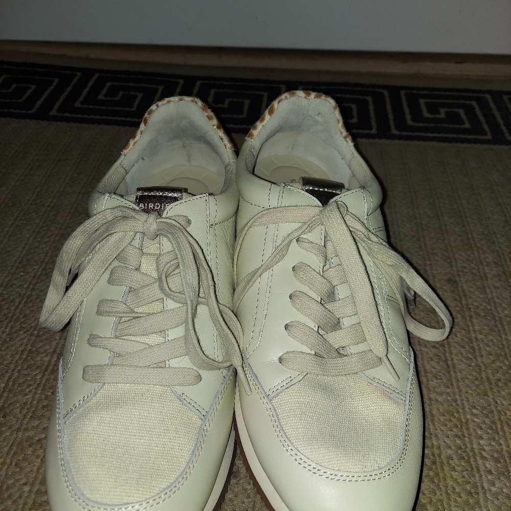 Birdies The Roadrunner Low Retro Tan Leather Leopard Heel Women's Sz 9.5 Shoes